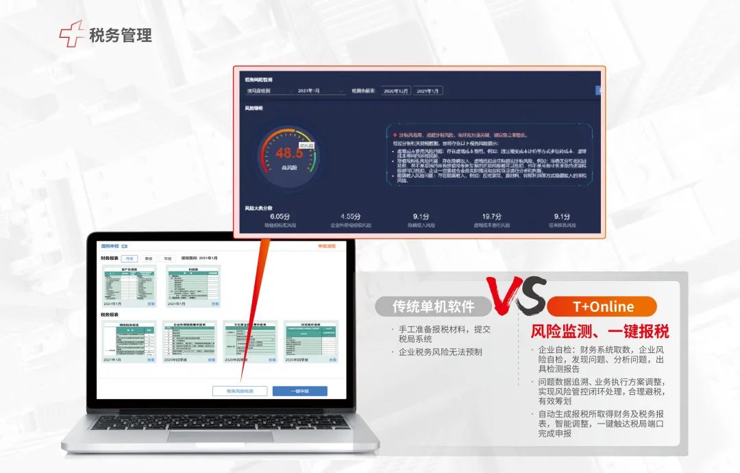 用友T+ONLINE税务管理